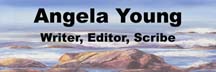 logo for Angela Young, writer, editor, scribe